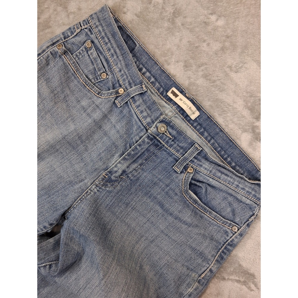 Levis 529 Womens 14M/ 34x30.5 Curvy Bootcut Mid Rise Jeans Blue Denim Jeans